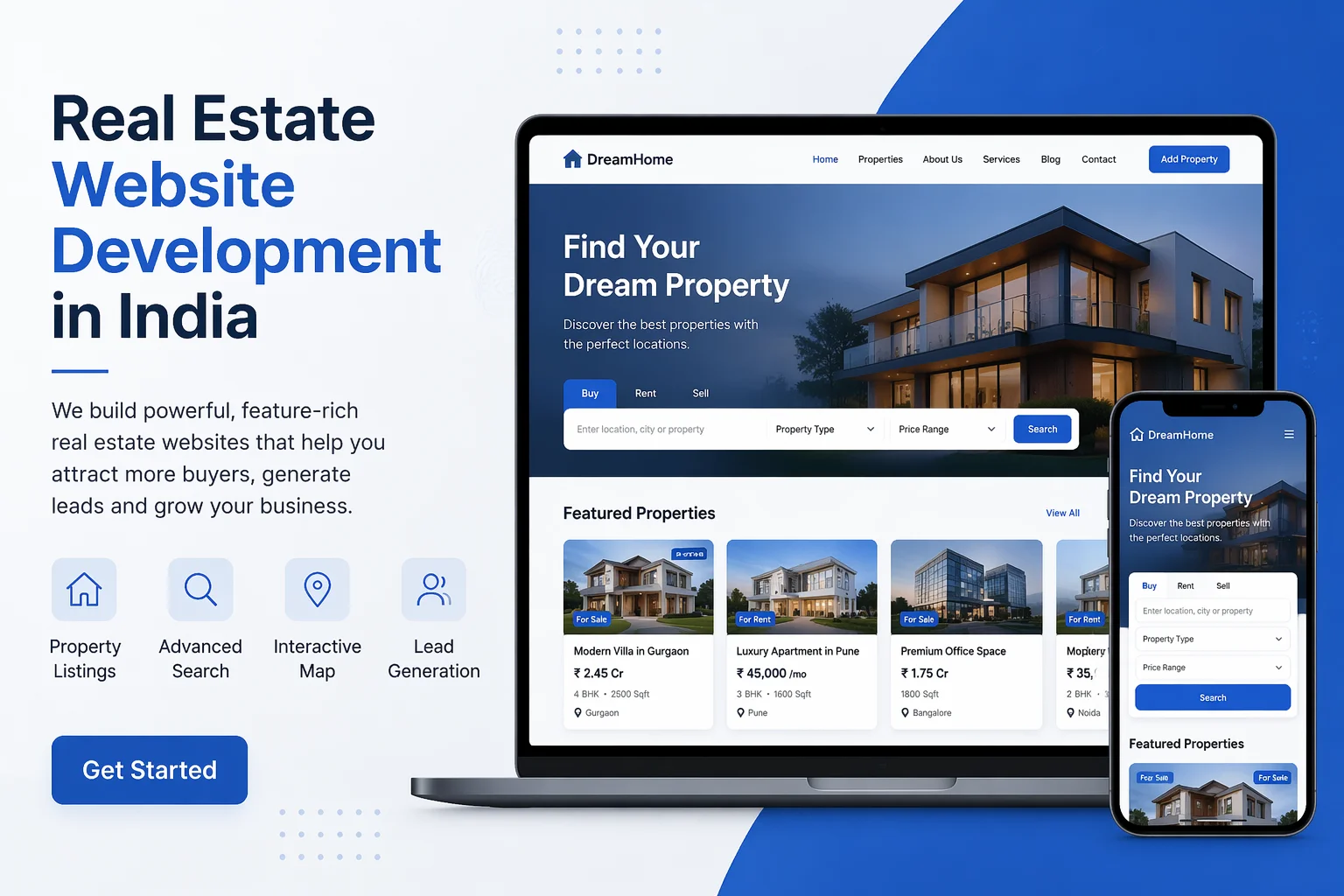 Real Estate Website Development in India